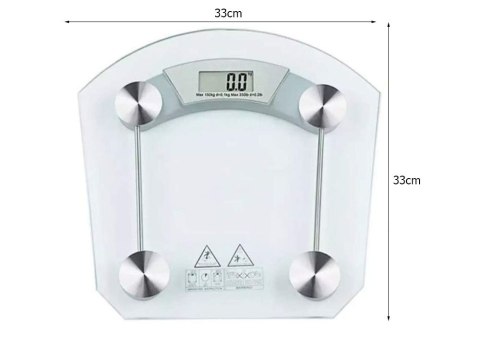 Waga łazienkowa elektroniczna 180kg szklana lcd analityczna przezroczysta