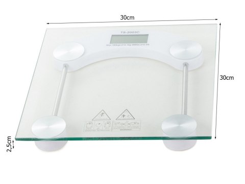 Waga łazienkowa elektroniczna 180kg szklana lcd przezroczysta do łazienki