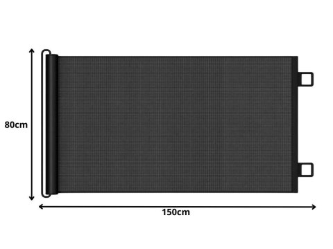 Bramka zabezpieczająca dla psa siatka ochronna 80x150 cm rozsuwana barierka