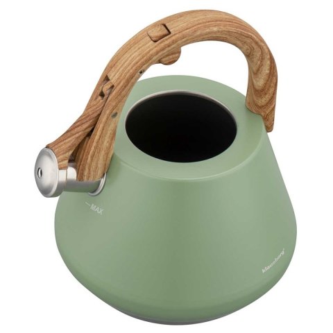 CZAJNIK STALOWY Z GWIZDKIEM 2,5L KLAUSBERG KB-9061 BIAŁY