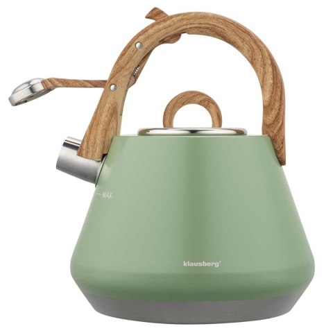 CZAJNIK STALOWY Z GWIZDKIEM 2,5L KLAUSBERG KB-9061 BIAŁY