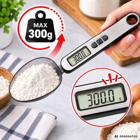 ŁYŻKA WAGA TY-807E CZARNA (100)