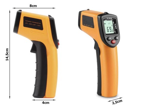 Pirometr termometr laserowy bezdotykowy -50 +380°c