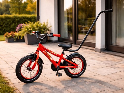 Prowadnik uchwyt do nauki jazdy na rowerze rączka kij do roweru metalowy