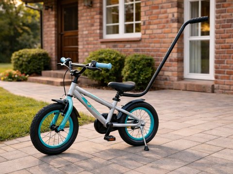 Prowadnik uchwyt do nauki jazdy na rowerze rączka kij do roweru metalowy