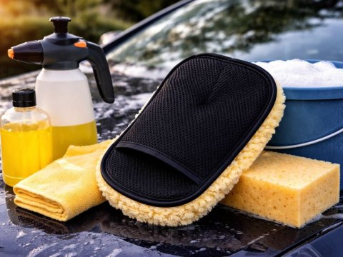 Rękawica do mycia auta mikrofibra detailingowa miękka do lakieru felg szyb