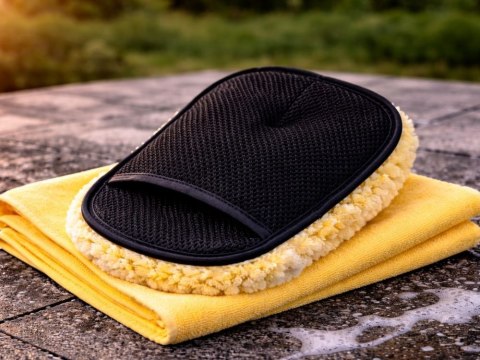 Rękawica do mycia auta mikrofibra detailingowa miękka do lakieru felg szyb