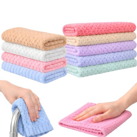 Ścierki kolorowe z mikrofibry zestaw 5 szt 30x30 cm do kuchni domu chłonne