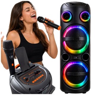 Duży głośnik bezprzewodowy bluetooth przenośny usb radio fm aux karaoke