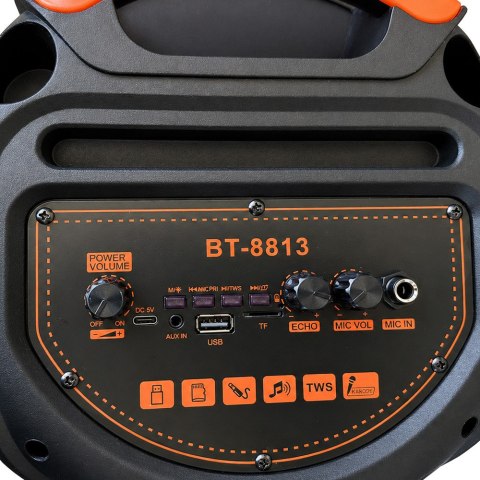 Duży głośnik bezprzewodowy bluetooth przenośny usb radio fm aux karaoke