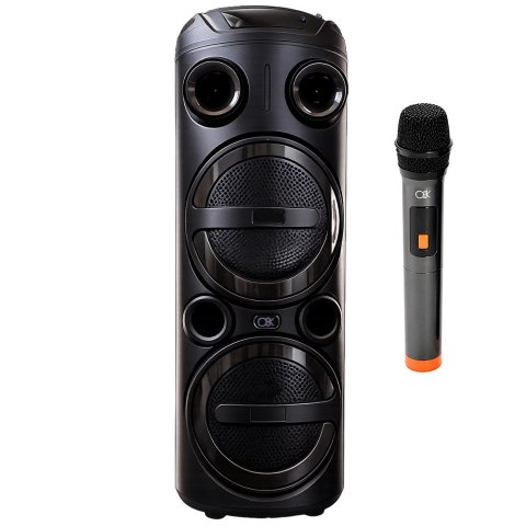 Duży głośnik bezprzewodowy bluetooth przenośny usb radio fm aux karaoke