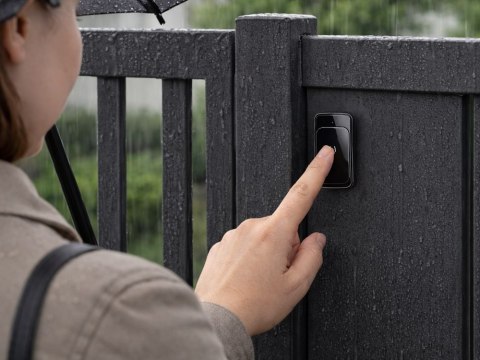Dzwonek bezprzewodowy do drzwi furtki zasięg 300m led baterie wodoodporny