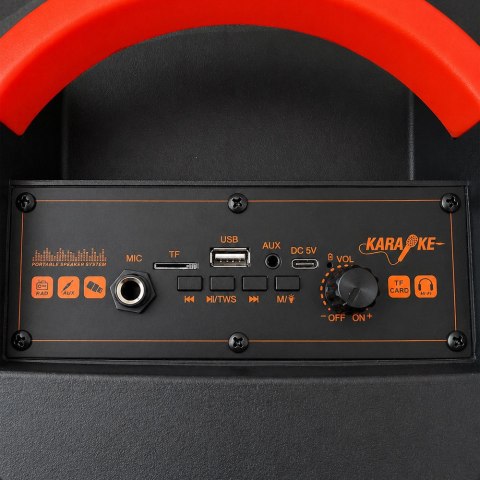 Głośnik bezprzewodowy bluetooth przenośny usb radio fm aux karaoke duży