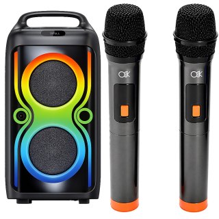 Głośnik bezprzewodowy bluetooth przenośny usb radio fm aux karaoke plecak