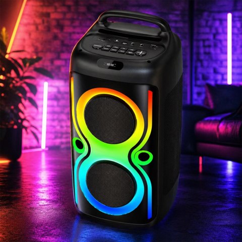 Głośnik bezprzewodowy bluetooth przenośny usb radio fm aux karaoke plecak
