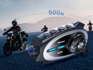 Interkom motocyklowy bluetooth q29 dla motocyklistów konferencja kamera