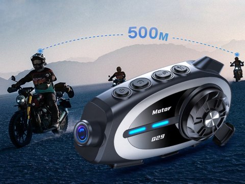 Interkom motocyklowy bluetooth q29 dla motocyklistów konferencja kamera