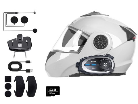 Interkom motocyklowy bluetooth q29 dla motocyklistów konferencja kamera