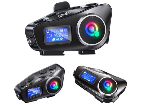Interkom motocyklowy bluetooth q58max dla motocyklistów konferencja radio