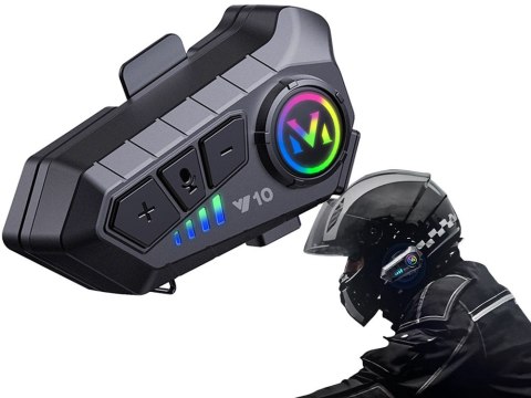 Interkom motocyklowy bluetooth y10 dla motocyklistów asystent głosowy