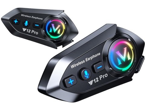Interkom motocyklowy bluetooth y12 pro dla motocyklistów asystent głosowy