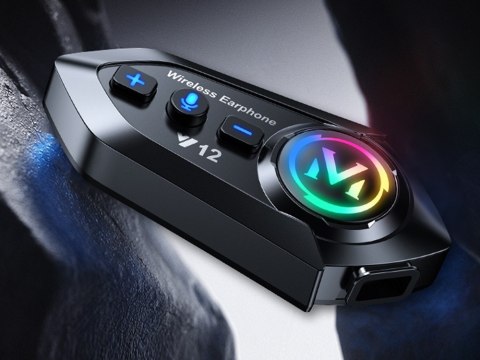 Interkom motocyklowy bluetooth y12 pro dla motocyklistów asystent głosowy