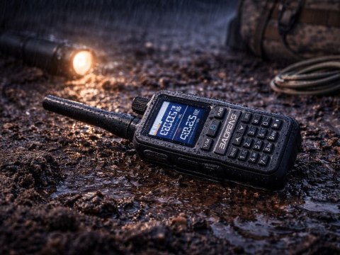 Krótkofalówka baofeng uv-5r mini duży zasięg do 20km latarka 1600mah