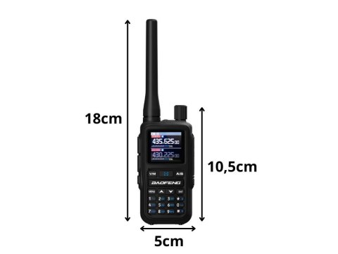 Krótkofalówka baofeng uv-5r mini duży zasięg do 20km latarka 1600mah