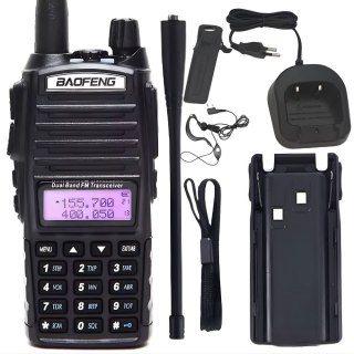Krótkofalówka baofeng uv82 duży zasięg do 15km latarka 2800mah radiotelefon