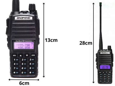 Krótkofalówka baofeng uv82 duży zasięg do 15km latarka 2800mah radiotelefon