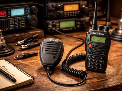 Mikrofonogłośnik baofeng gruszka ptt do radiotelefonów krótkofalówek bf-888