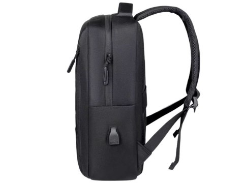 Plecak biznesowy męski na laptop usb elegancki czarny pojemny miejski