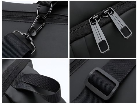 Plecak miejski na jedno ramię nerka usb wodoodporny antykradzieżowy szyfr