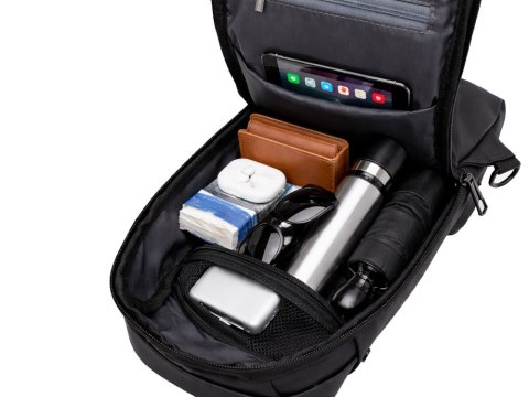 Plecak miejski na jedno ramię nerka usb wodoodporny antykradzieżowy szyfr