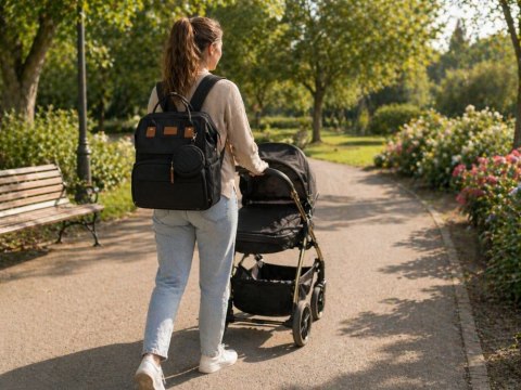 Plecak wielofunkcyjny z łóżeczkiem usb organizer duży pojemny mommy bag