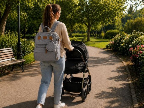 Plecak wielofunkcyjny z łóżeczkiem usb organizer duży pojemny mommy bag