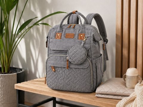 Plecak wielofunkcyjny z łóżeczkiem usb organizer duży pojemny mommy bag