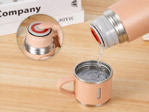 Termos 400ml 3 kubki stal nierdzewna na kawę herbatę podróżny turystyczny