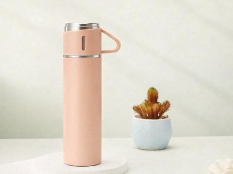 Termos 400ml 3 kubki stal nierdzewna na kawę herbatę podróżny turystyczny