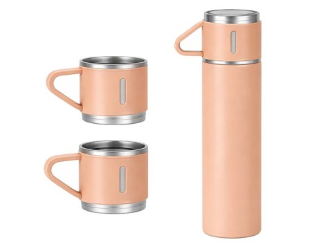 Termos 400ml 3 kubki stal nierdzewna na kawę herbatę podróżny turystyczny