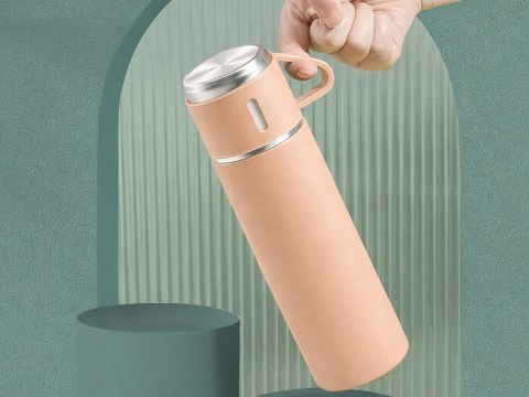 Termos 400ml 3 kubki stal nierdzewna na kawę herbatę podróżny turystyczny