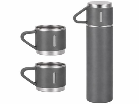 Termos 400ml 3 kubki stal nierdzewna na kawę herbatę podróżny turystyczny