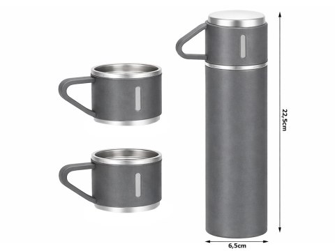 Termos 400ml 3 kubki stal nierdzewna na kawę herbatę podróżny turystyczny