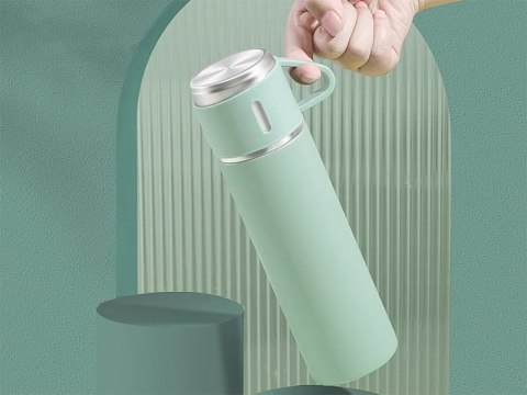 Termos 400ml 3 kubki stal nierdzewna na kawę herbatę podróżny turystyczny