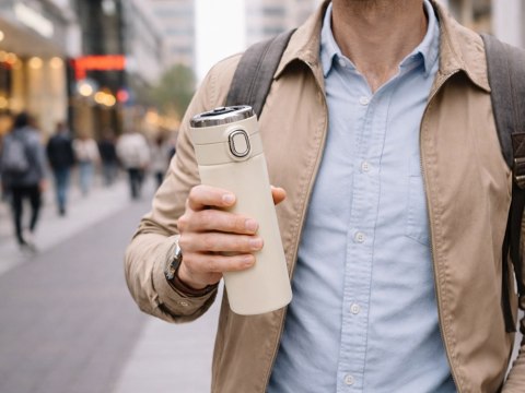 Termos kubek termiczny do kawy z ustnikiem 400ml wyświetlacz temperatury
