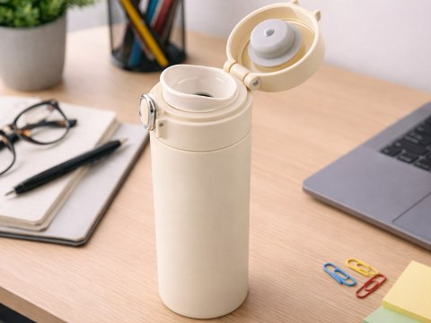 Termos kubek termiczny do kawy z ustnikiem 400ml wyświetlacz temperatury