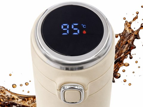 Termos kubek termiczny do kawy z ustnikiem 400ml wyświetlacz temperatury