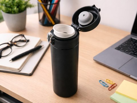 Termos kubek termiczny do kawy z ustnikiem 400ml wyświetlacz temperatury