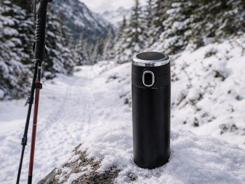 Termos kubek termiczny do kawy z ustnikiem 400ml wyświetlacz temperatury