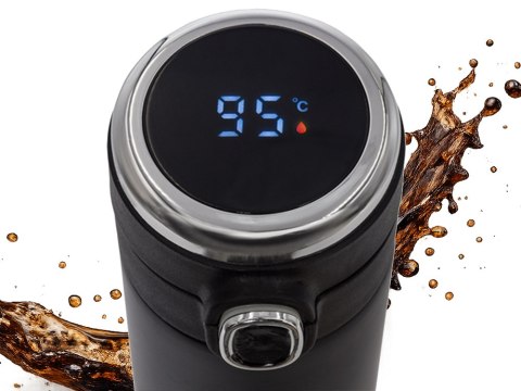Termos kubek termiczny do kawy z ustnikiem 400ml wyświetlacz temperatury